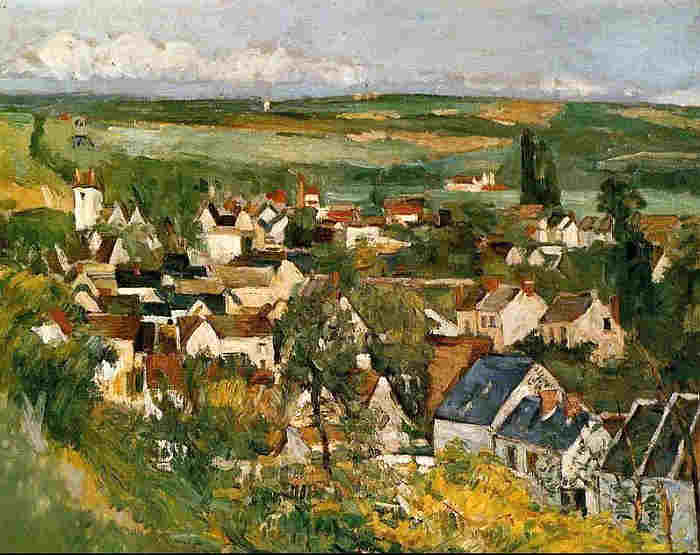 Vue d'Auvers sur Oise par Paul C&eacute;zanne