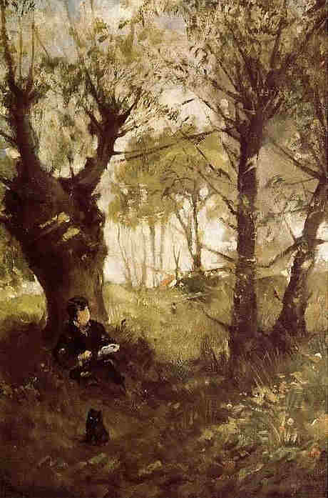 Vieux chemin &agrave; Auvers-sur-Oise par Berthe Morisot