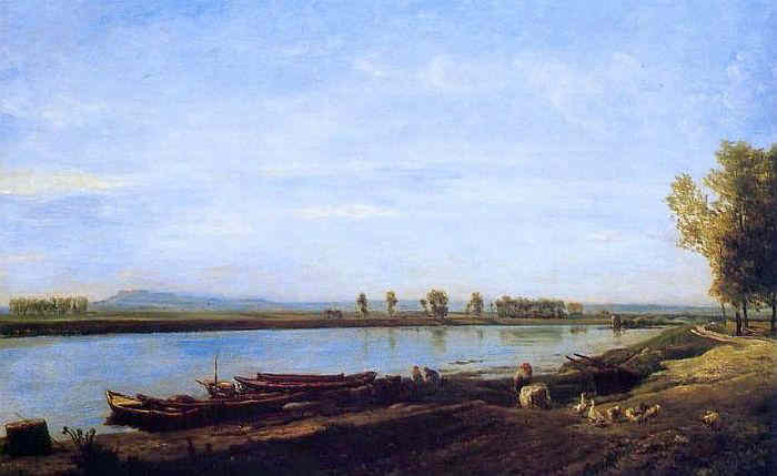 La Seine &agrave; Bezons par Daubigny