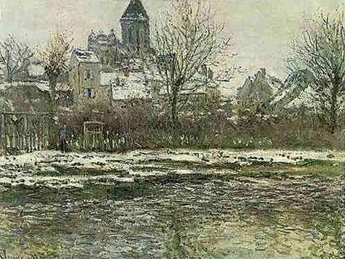 Eglise de V&eacute;theuil par Claude Monet