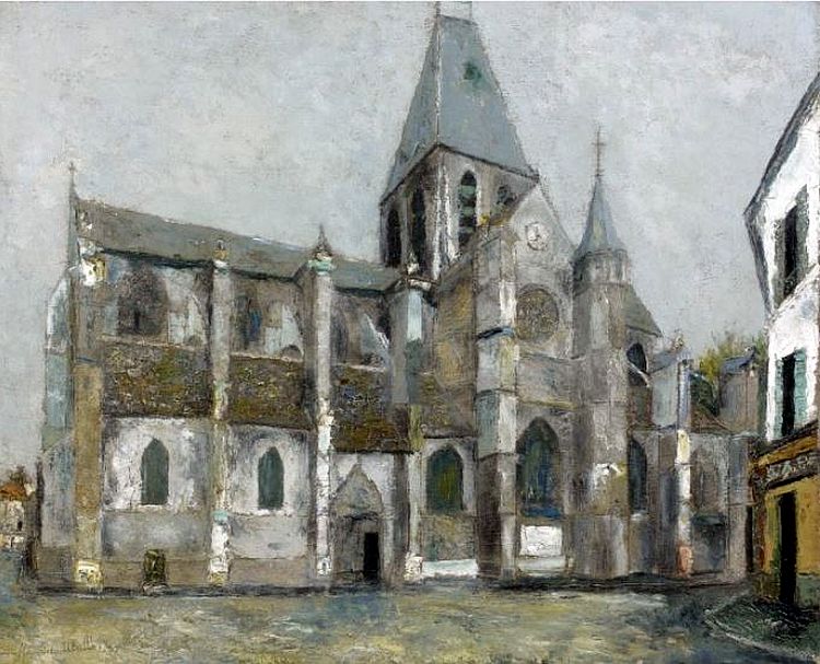 L'&eacute;glise de Villiers le Bel par Maurice Utrillo