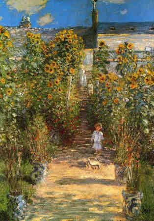 Le jardin de V&eacute;theuil par Claude Monet