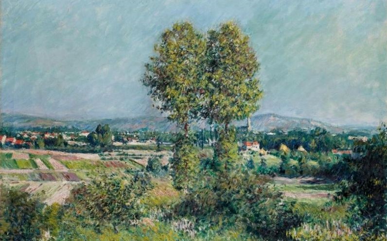Paysage  Argenteuil par Gustave Caillebotte