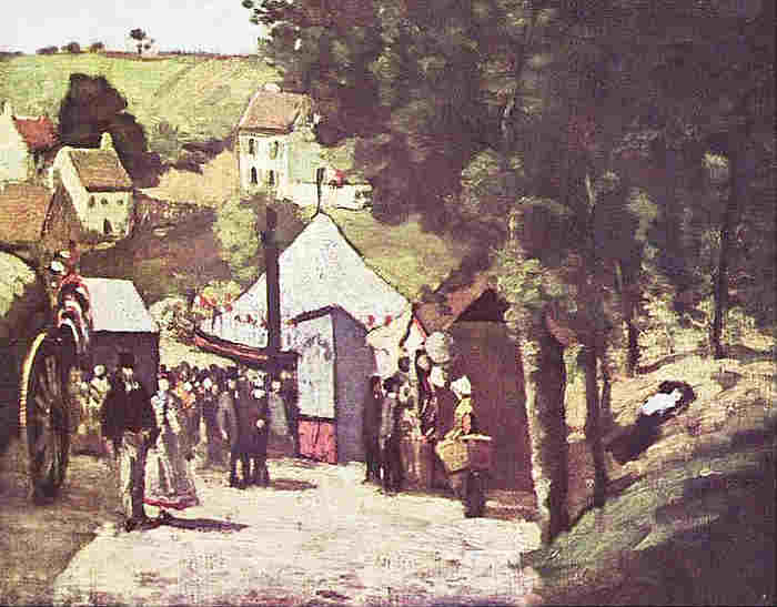 Cezanne fete &agrave; l'hermitage &agrave; Pontoise