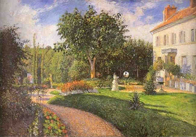 Le jardin des Mathurins &agrave; Pontoise par Camille L'usine &agrave; Pontoise, au bord de l'Oise par  Camille PissaroPontoise