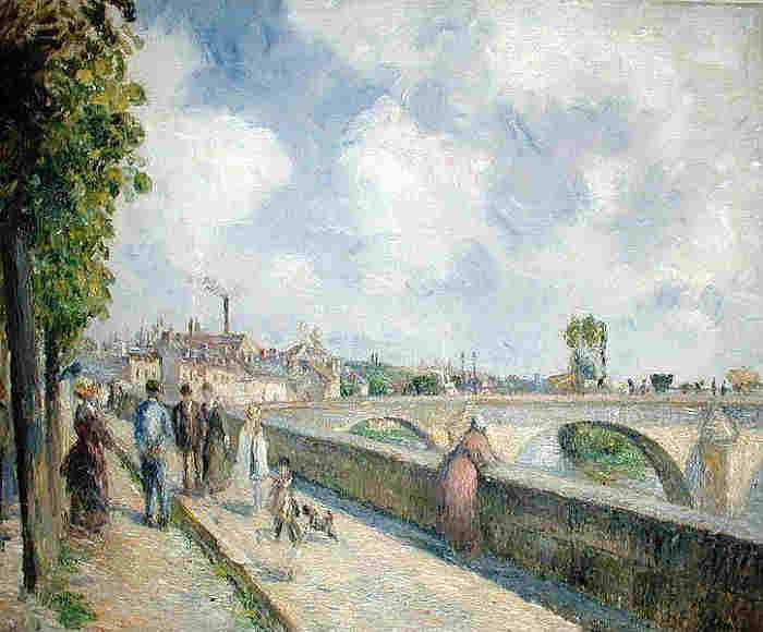 Le pont &agrave; Pontoise par Pissaro 