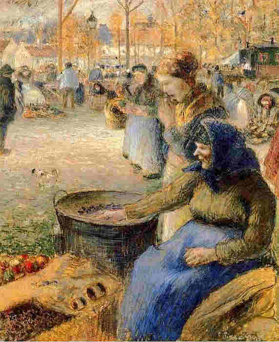 Pissaro la marchande de marrons, pendant la foire st-martin Pontoise