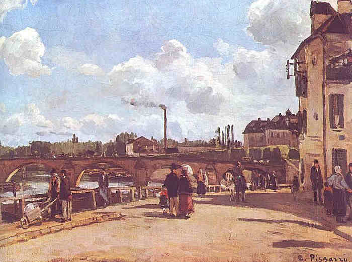Quai du Ponthuis &agrave; Pontoise par Camille  Pissaro