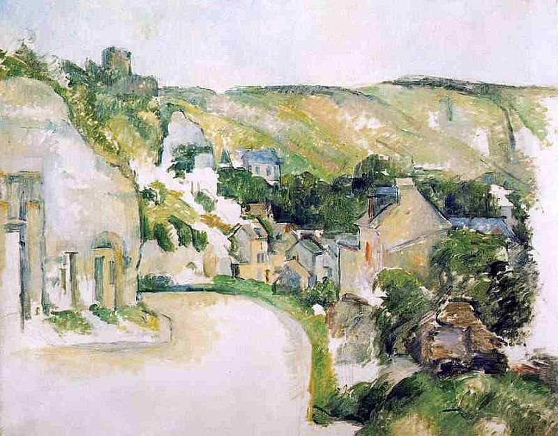 Route sinueuse &agrave;La Roche-Guyon par Paul C&eacute;zanne