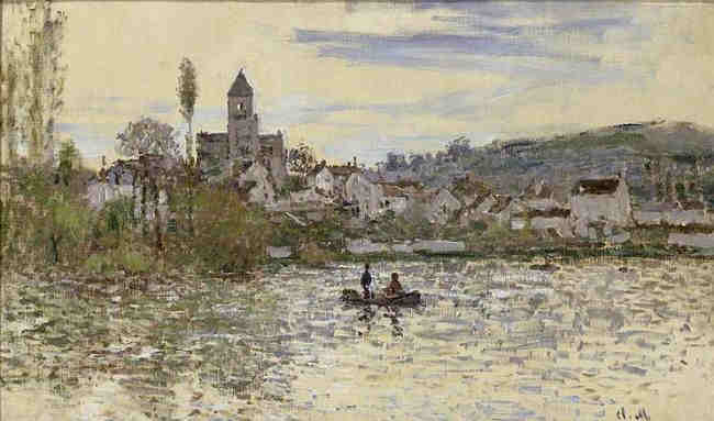 La Seine &agrave; V&eacute;theuil par Claude Monet