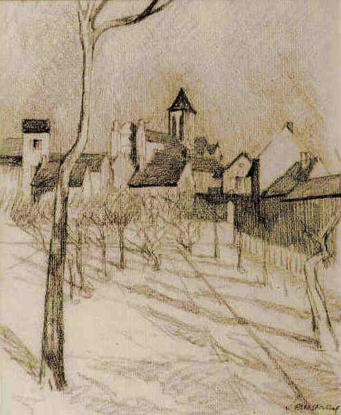 Verger du printemps &agrave; V&eacute;theuil par Abel Lauvray