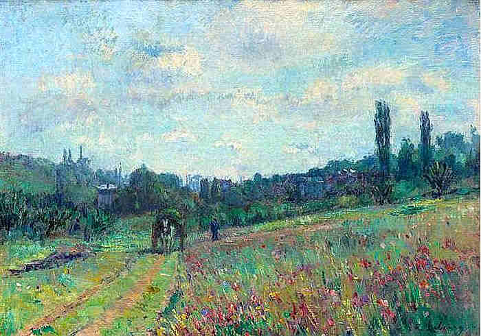 Printemps &agrave; V&eacute;theuil par Albert Lebourg