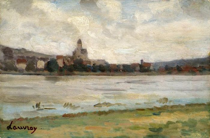 V&eacute;theuil vue de Lavacourt par Abel Lauvray