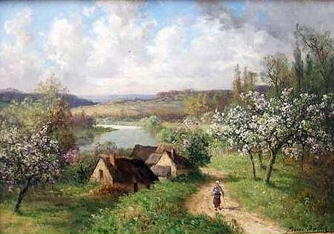 Vieille route &agrave; Auvers-sur-Oise par Pierre Ernest Ballue