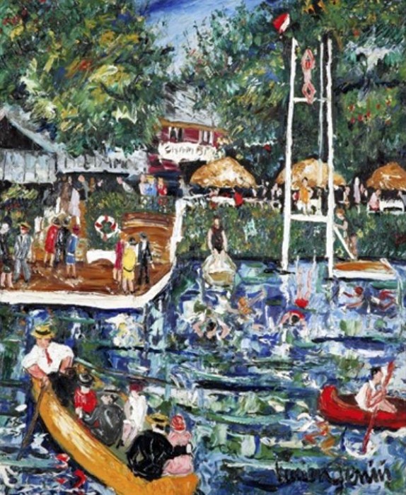 canotage  &agrave; l'ile d'Amour par Lucien G&eacute;nin