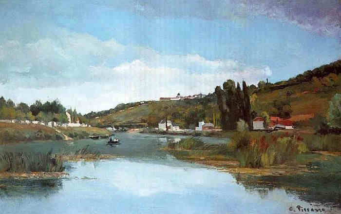 Rives de Marne &agrave; Chennevi&egrave;res par Camille Pissaro