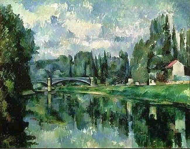 Pont sur la Marne &agrave; Cr&eacute;teil par Paul C&eacute;zanne