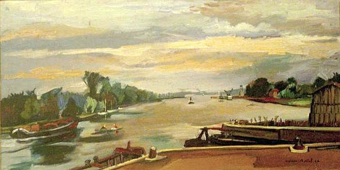 La Seine &agrave; Ivry par Maurice Boitel