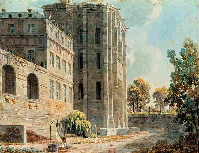 les foss&eacute;s et la tour de la reine &agrave; Vincennes tableau