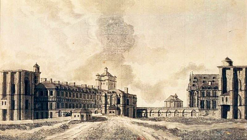 vue du chateau de Vincennes par Louis Nicolas Lespinasse