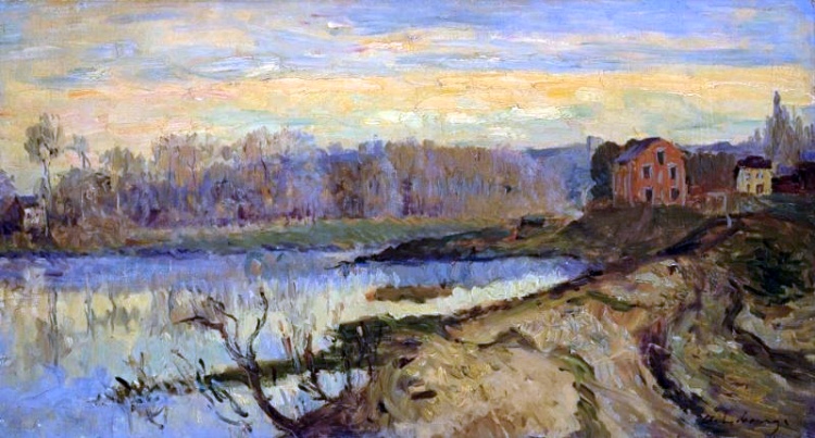 La Seine &agrave; Port Marly par Albert Lebourg