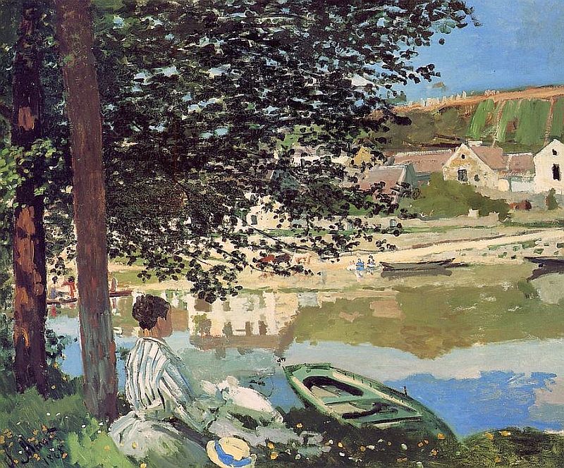 rives de la Seine &agrave; Bennecourt par Claude Monet
