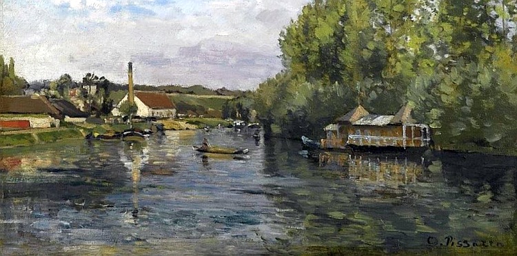 La Seine et la Grenouill&egrave;re parCamille Pissaro