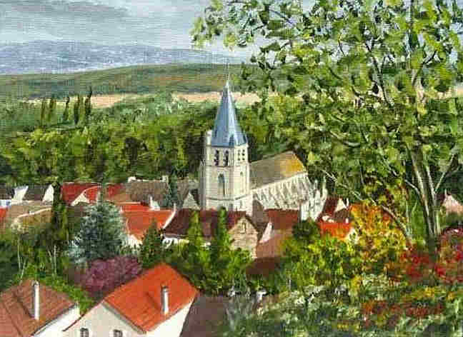 Andresy, &eacute;glise et village par Michel de Ruyck