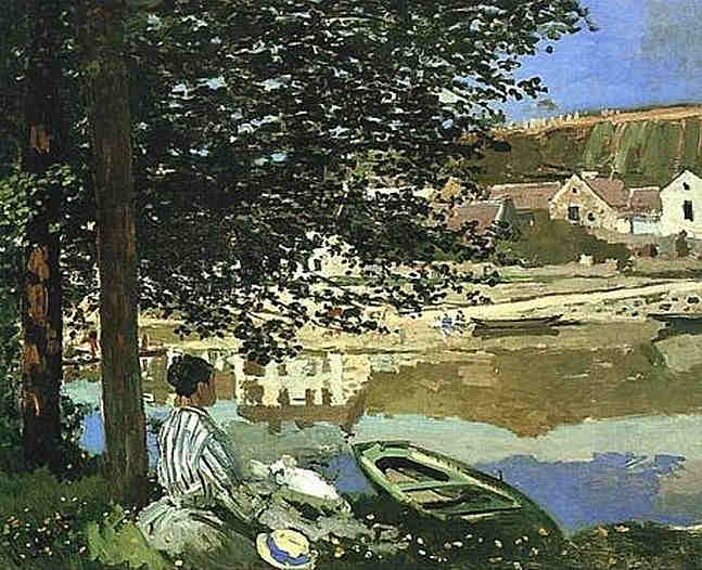 Sur la rive de la Seine &agrave; Bennecourt par Claude Monet
