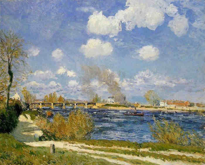 La Seine &agrave; Bougival par Alfred Sisley