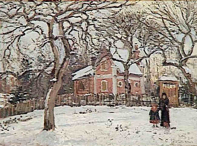 Louveciennes, chataigniers en hiver  par Camille Pissaro