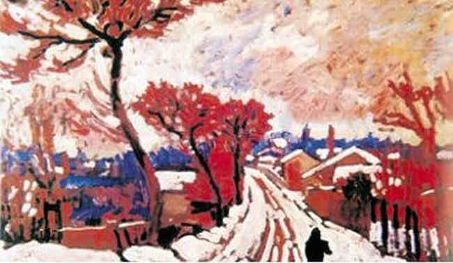 Paysage de neige &agrave; Chatou Andr&eacute; Derain 