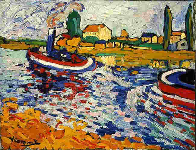 Remorqueurs sur la Seine  &agrave; Chatou - Maurice de Vlaminck 