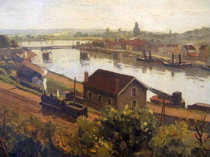 Conflans, falaise dominant l'Oise par Ren&eacute; Renefer