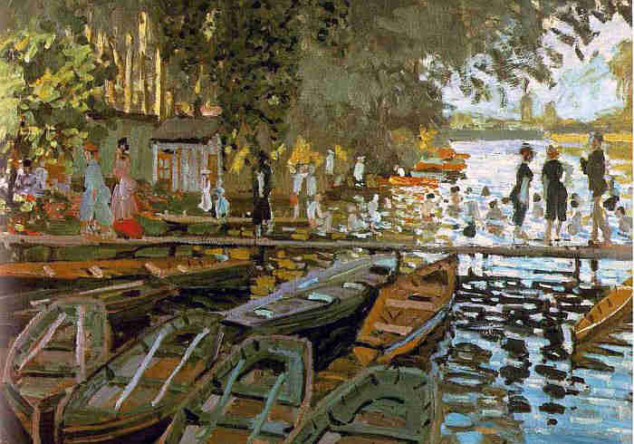 Croissy, bain &agrave; la Grenouill&egrave;re par Claude Monet