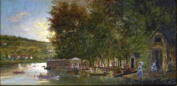 Croissy, la grenouill&egrave;re par Marius Eraud