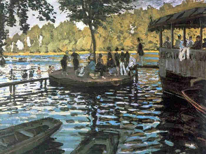 Croissy, la Grenouill&egrave;re, avec le "camembert" par Claude Monet