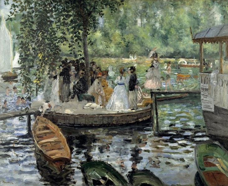 Croissy, la Grenouill&egrave;re, avec le "camembert" par Pierre Auguste Renoir