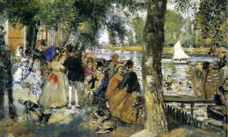 Croissy, la Grenouill&egrave;re par  Pierre Auguste Renoir