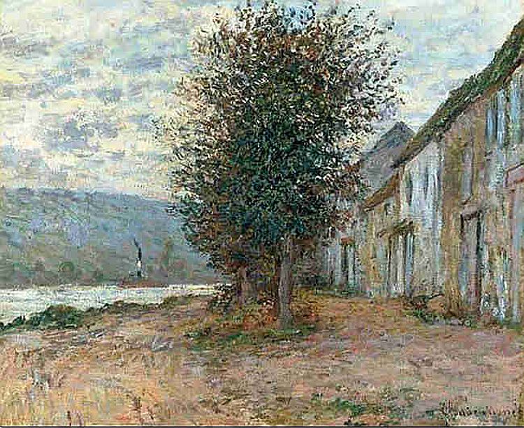 Lavacourt, bord de Seine  par Claude Monet
