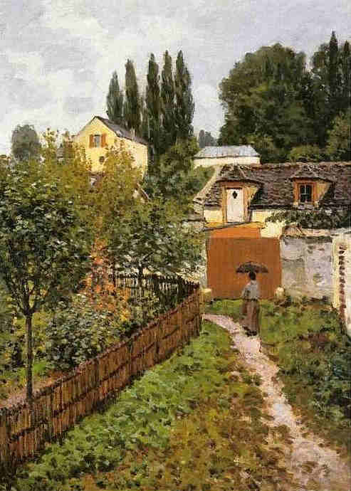 Louveciennes, le chemin Etarch  par Alfred Sisley 1874