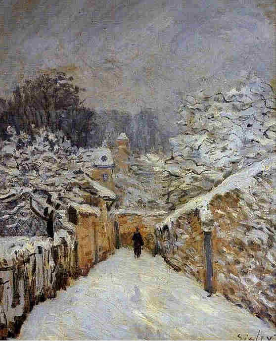 Louveciennes  sous la neige par Alfred Sisley