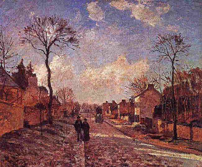 La  route de Louveciennes par Camille Pissaro