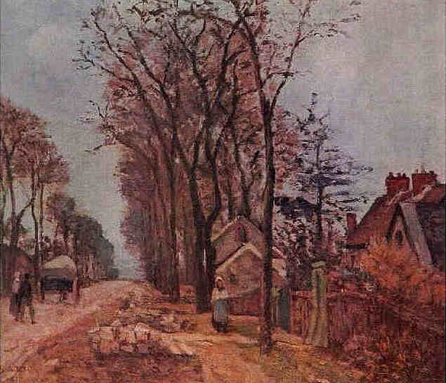 Louveciennes, route de St-Germain  par Camille Pissaro