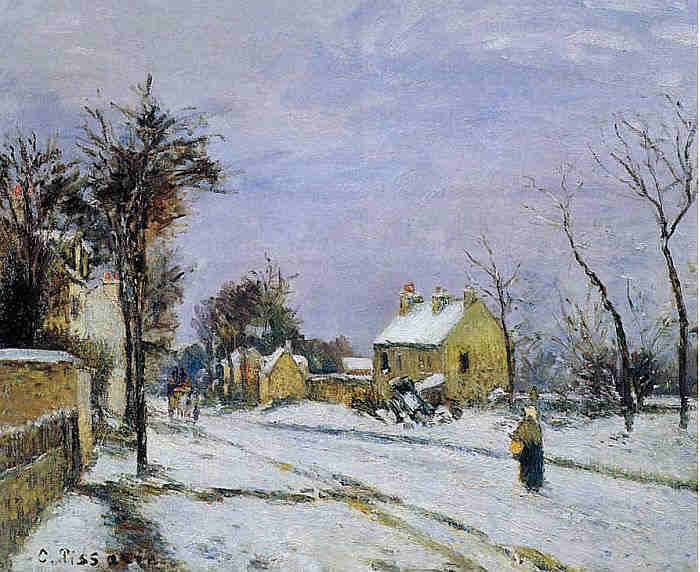 Louveciennes, la route de Versailles  par Camille Pissaro
