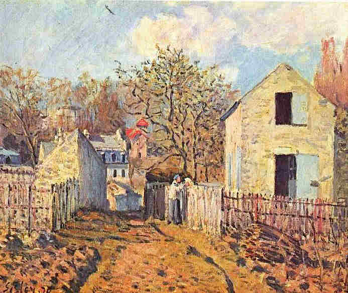 Le  village de Voisins par Alfred Sisley