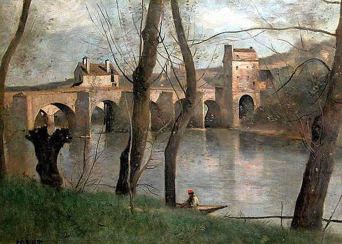 Le pont de Mantes par jean-Baptiste Corot