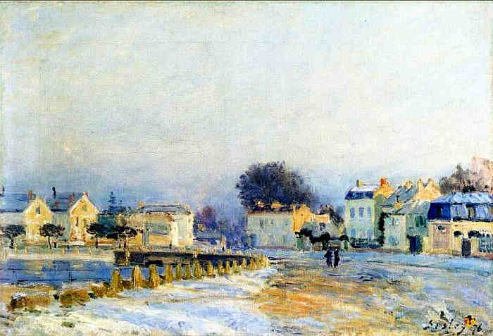 L'abreuvoire &agrave;  Marly par Alfred Sisley