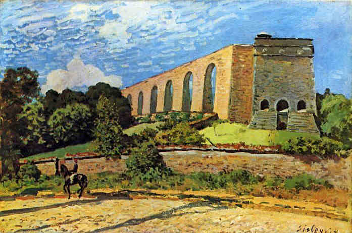  Marly  le Roi, l'aqueduc par Alfred Sisley
