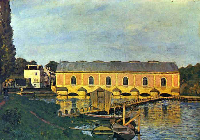 Pompes de la machine de Marly par Alfred Sisley